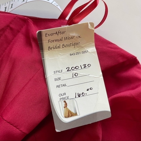 Women's Red Lace Long Maxi Formal Evening Cocktail Bridesmaid Prom Dress, Sz 10 - Picture 6 of 16